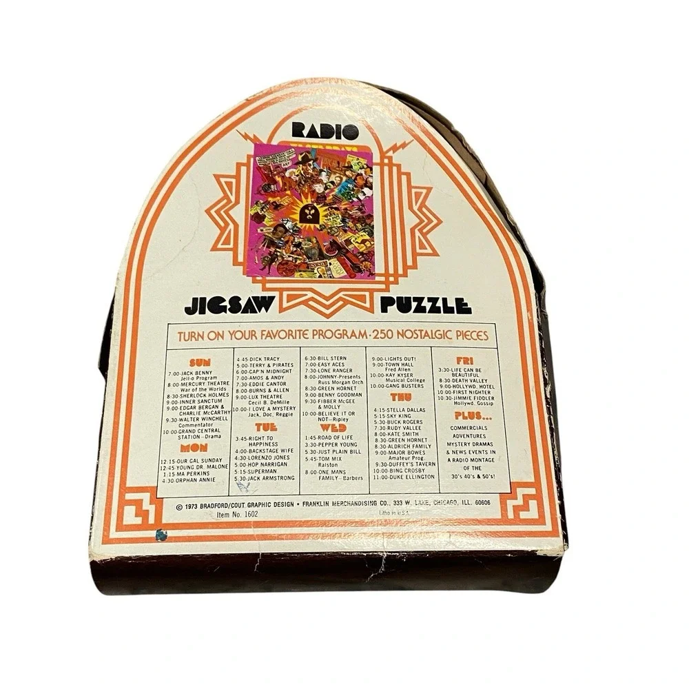 Vintage  Radio‎ Yesterdays Jigsaw Puzzle 1973